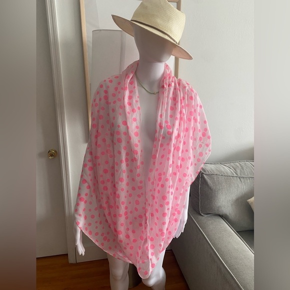 Chinese Laundry Pink Dots Infinity Scarf - Picture 3 of 11